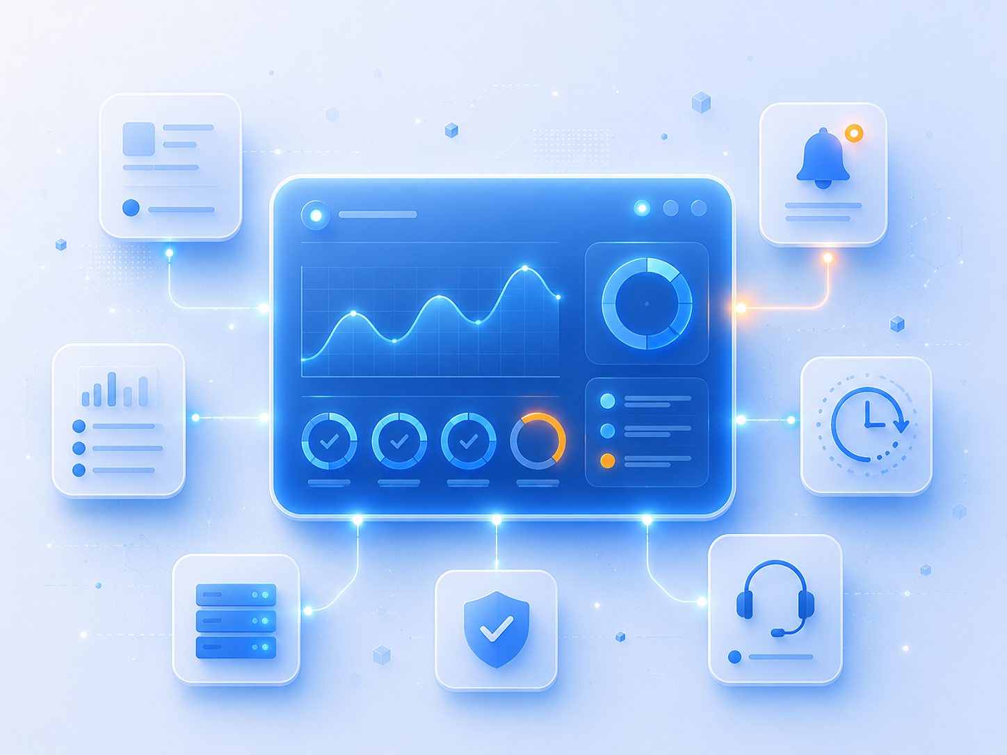 Managed services and hypercare — IT operations and support monitoring visual