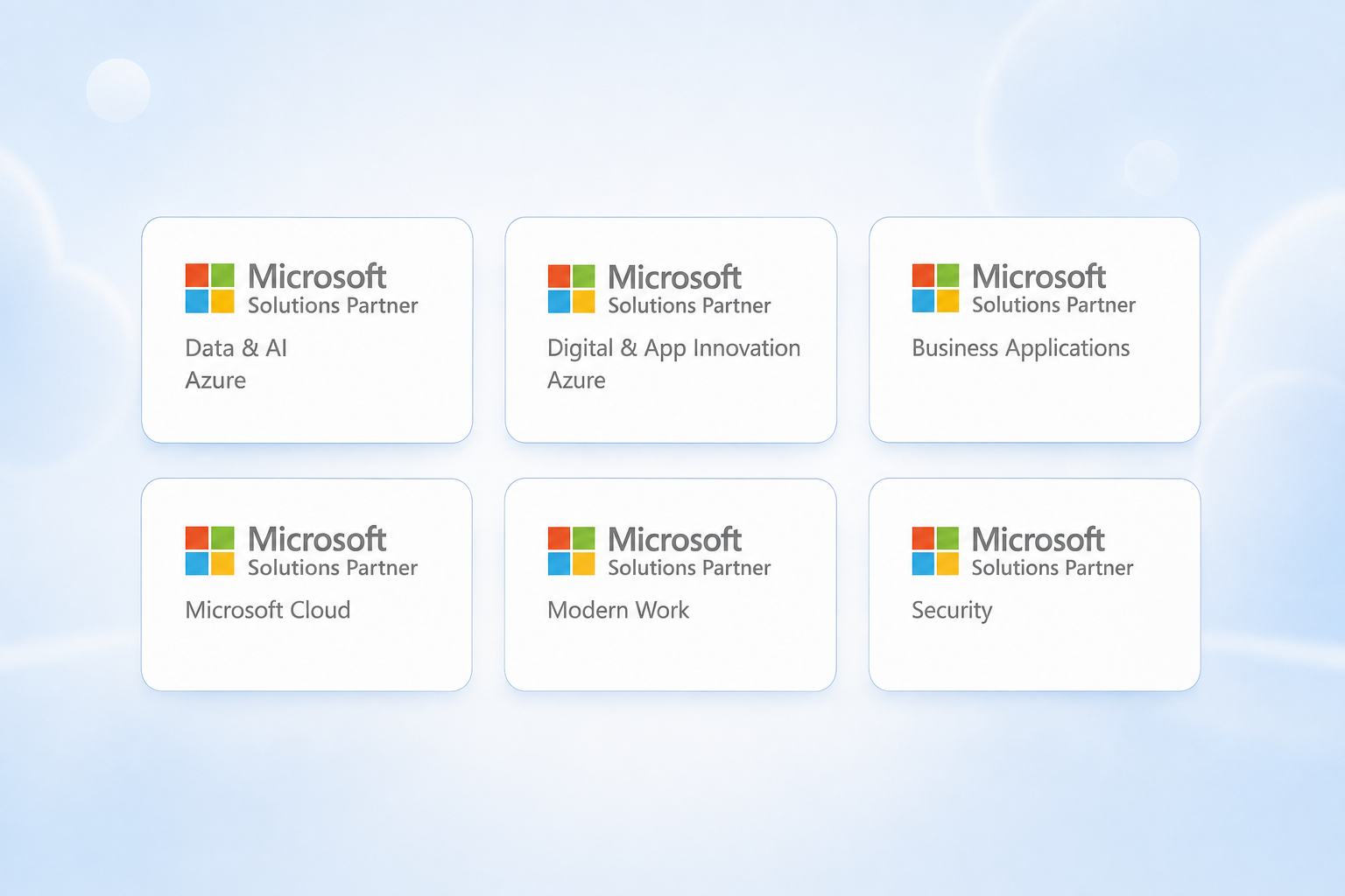 Microsoft Solution Partner Badges