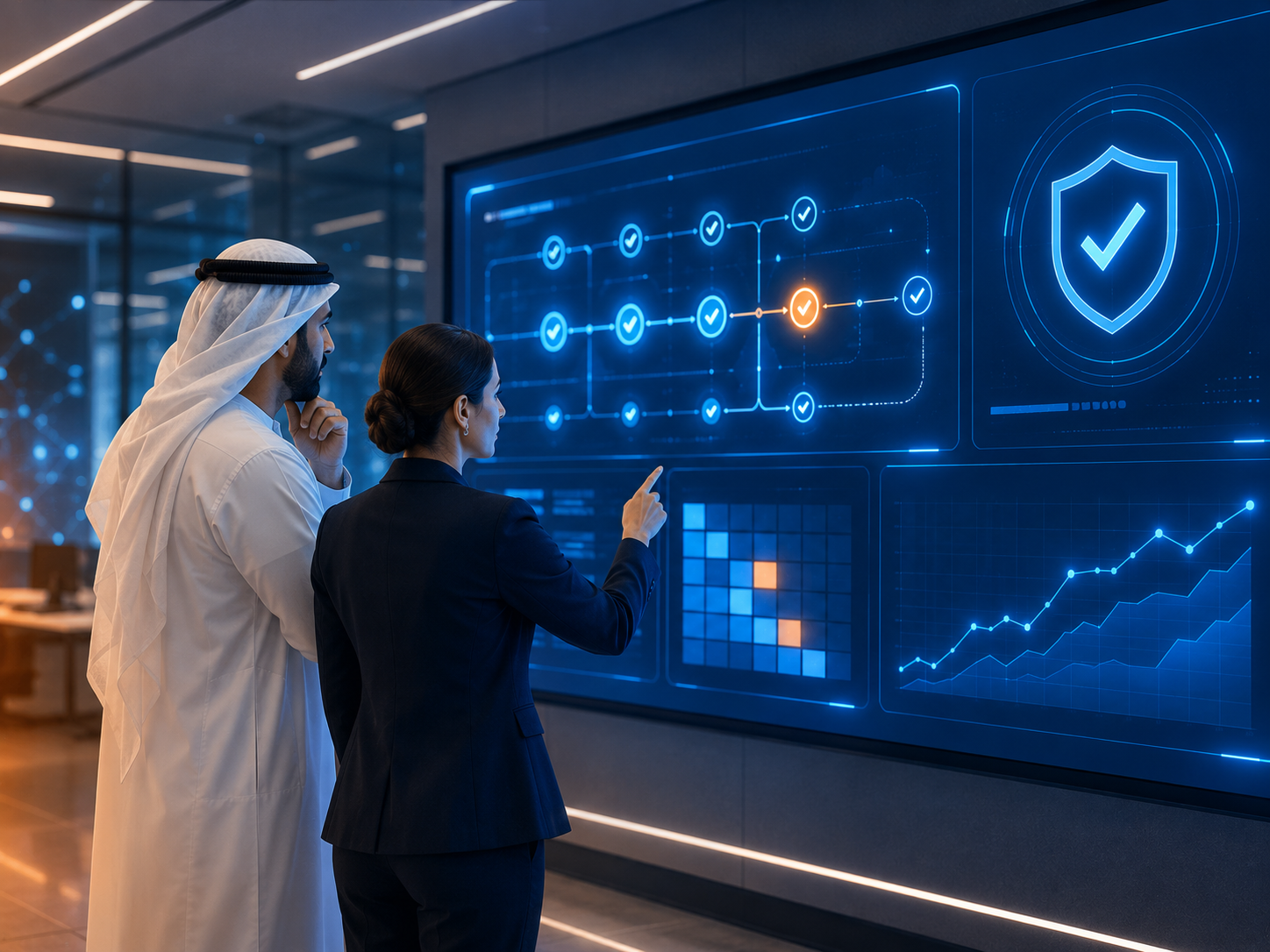 Semi-Government solutions visual — governed automation and compliance for regulated operations